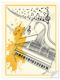 Wall sticker Minimal Piano