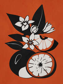 Magnettafel Minimalistische Orangen I