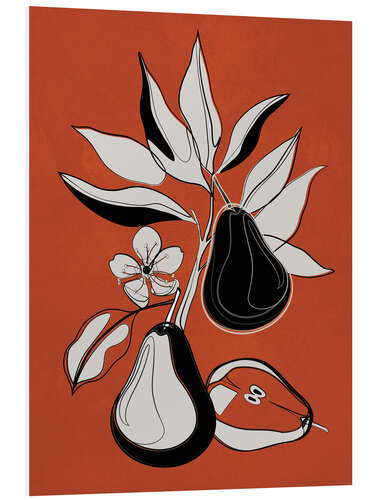Cuadro de PVC Line Art Pears II