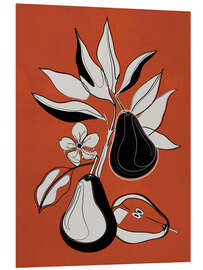 Bilde på skumplate Line Art Pears II
