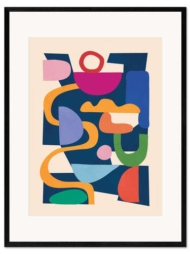 Inramat konsttryck Modern Abstract Art II