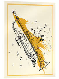 Acrylic print Jazz Minimal Trumpet - Branka Kodžoman
