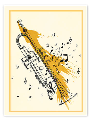 Plakat Jazz Minimal Trumpet