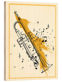 Holzbild Jazz Minimal Trumpet - Branka Kodžoman