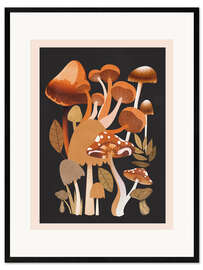 Gerahmter Kunstdruck Pilze II