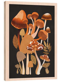 Holzbild Pilze II - Branka Kodžoman