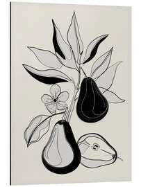 Cuadro de aluminio Line Art Pears I
