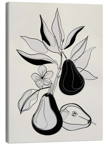 Canvas-taulu Line Art Pears I