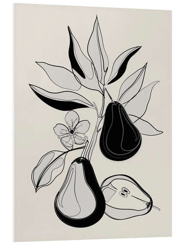 Bilde på skumplate Line Art Pears I