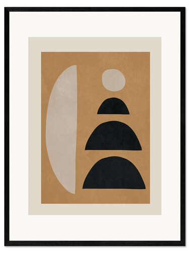 Inramat konsttryck Abstract Balance II