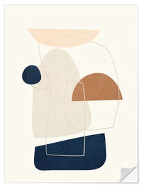 Wandsticker Spiralförmige Geometrie I