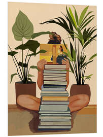 Hartschaumbild Buchliebhaberin