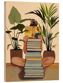 Wood print Book Lover - Branka Kodžoman