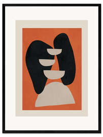 Inramat konsttryck Abstract Balance I