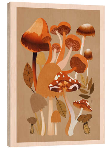 Holzbild Pilze I