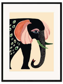 Gerahmter Kunstdruck Orientalischer Elefant