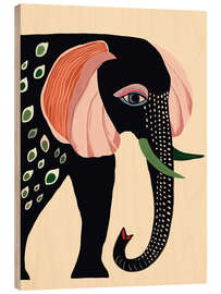 Puutaulu Oriental elephant - Artsy Sesta