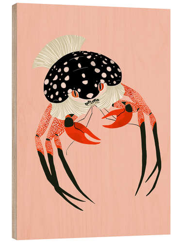 Quadro de madeira Vivid Crab