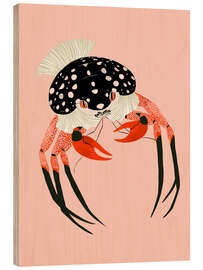Quadro de madeira Vivid Crab - Artsy Sesta