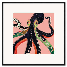 Gerahmter Kunstdruck Bunter Oktopus