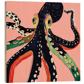 Quadro de madeira Colourful Octopus - Artsy Sesta