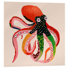 Tableau en verre acrylique Colourful Octopus II - Artsy Sesta