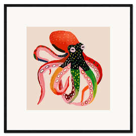 Gerahmter Kunstdruck Bunter Oktopus II