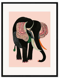 Impresión de arte enmarcada Powerful Elephant - Artsy Sesta