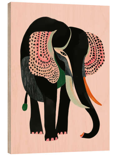 Puutaulu Powerful Elephant