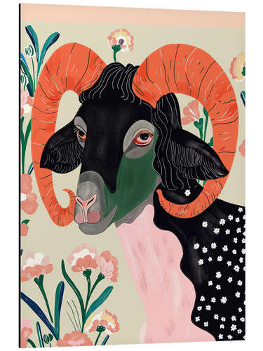 Aluminium print Floral Ram
