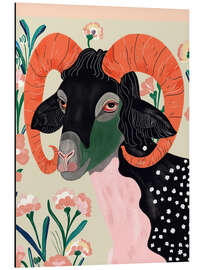 Aluminium print Floral Ram