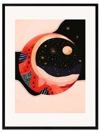 Gerahmter Kunstdruck Mystischer Mond
