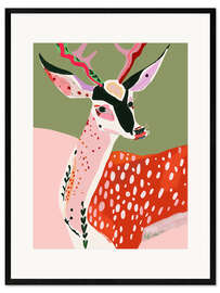 Gerahmter Kunstdruck Verzauberter Hirsch