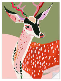 Wandsticker Verzauberter Hirsch - Artsy Sesta