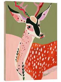 Stampa su legno Enchanted Deer - Artsy Sesta