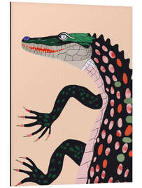 Aluminium print Mrs. Crocodile - Artsy Sesta