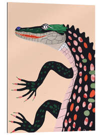 Stampa su plexi-alluminio Mrs. Crocodile - Artsy Sesta