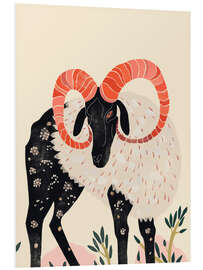 Hartschaumbild Majestätischer Widder - Artsy Sesta