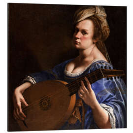 Magnettafel Selbstporträt als Lautenspielerin