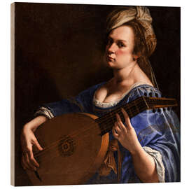 Tableau en bois Self Portrait as a Lute Player