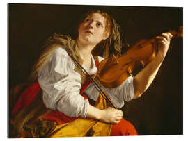 Acrylglasbild Frau mit einer Violine (Heilige Cäcilia)