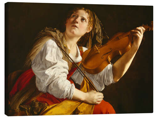 Obraz na płótnie Young Woman with a Violin (Saint Cecilia)