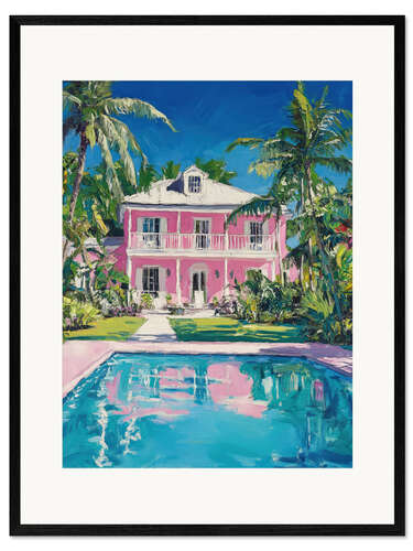 Impresión de arte enmarcada Pink Mansion
