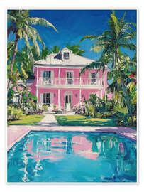 Wall print Pink Mansion - PetalsPrintsDesign