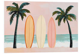 Foam board print Peach Beach