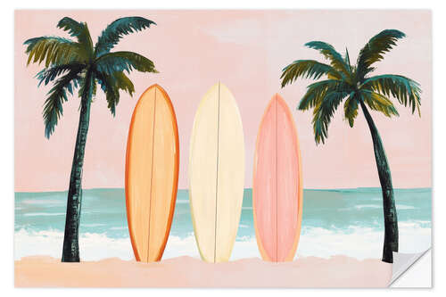 Sticker mural Peach Beach