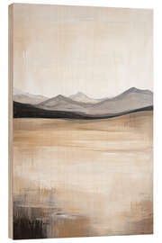 Holzbild Berglandschaft