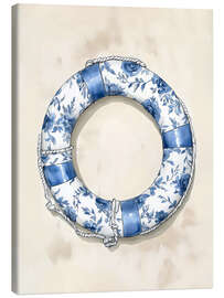 Canvas print Blue Floral Life Preserver - Arlington Prints