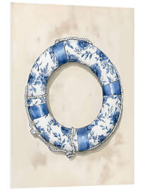 Hartschaumbild Floraler Rettungsring