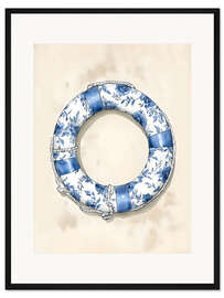Gerahmter Kunstdruck Floraler Rettungsring